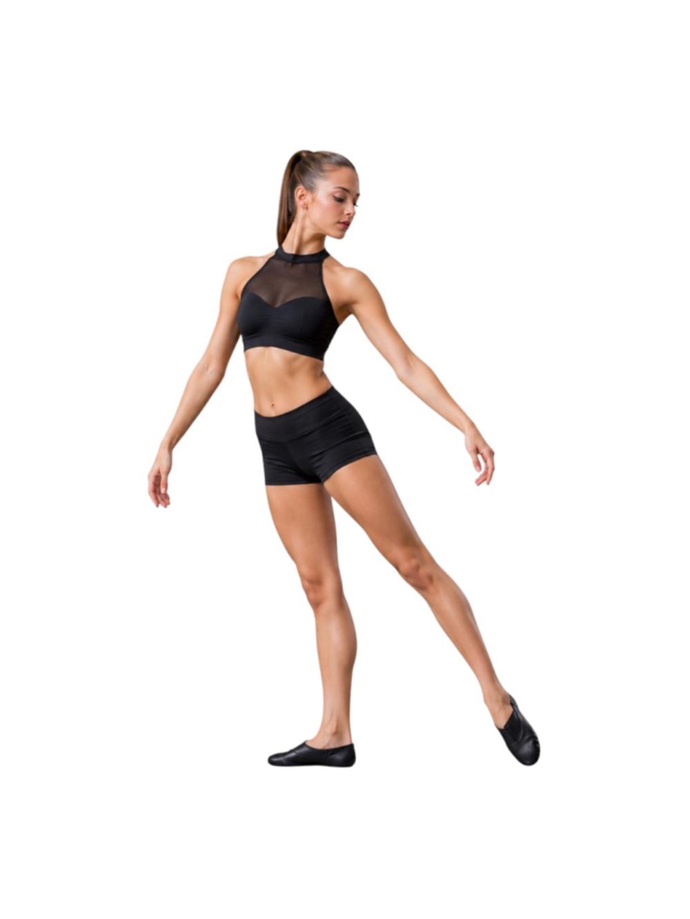 Black Jazz Dance Shoes Slip-On Split Sole Ballet Jazz Shoes Size EU 38 US Women’